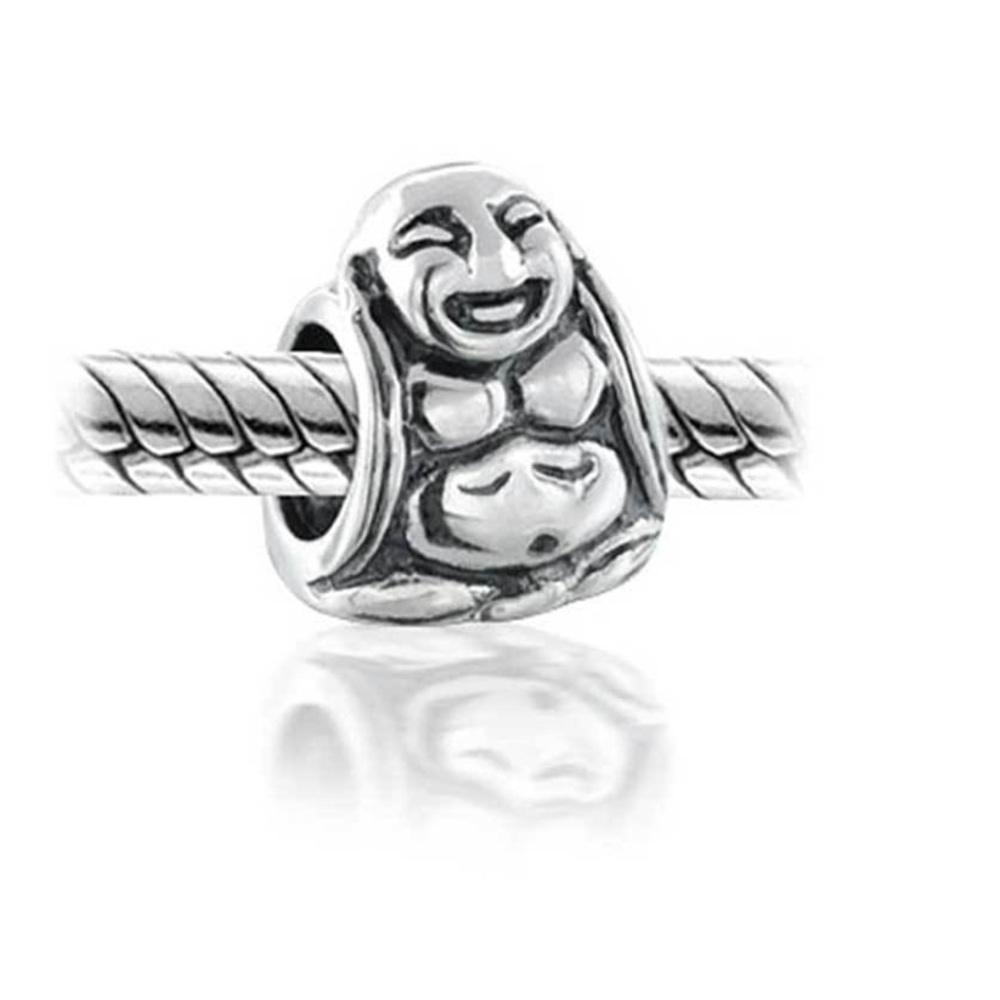Charm: Laughing Buddha ; Sterling Silver - Picture 2 of 3